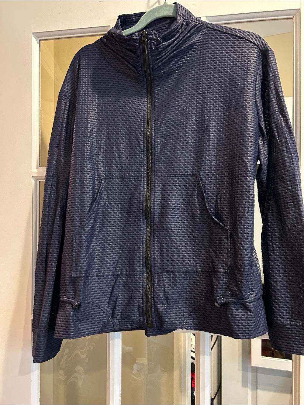Koral Navy Textured Athletic Jacket